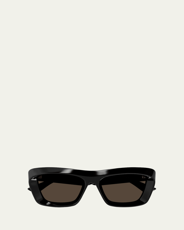 Beveled Acetate Rectangle Sunglasses